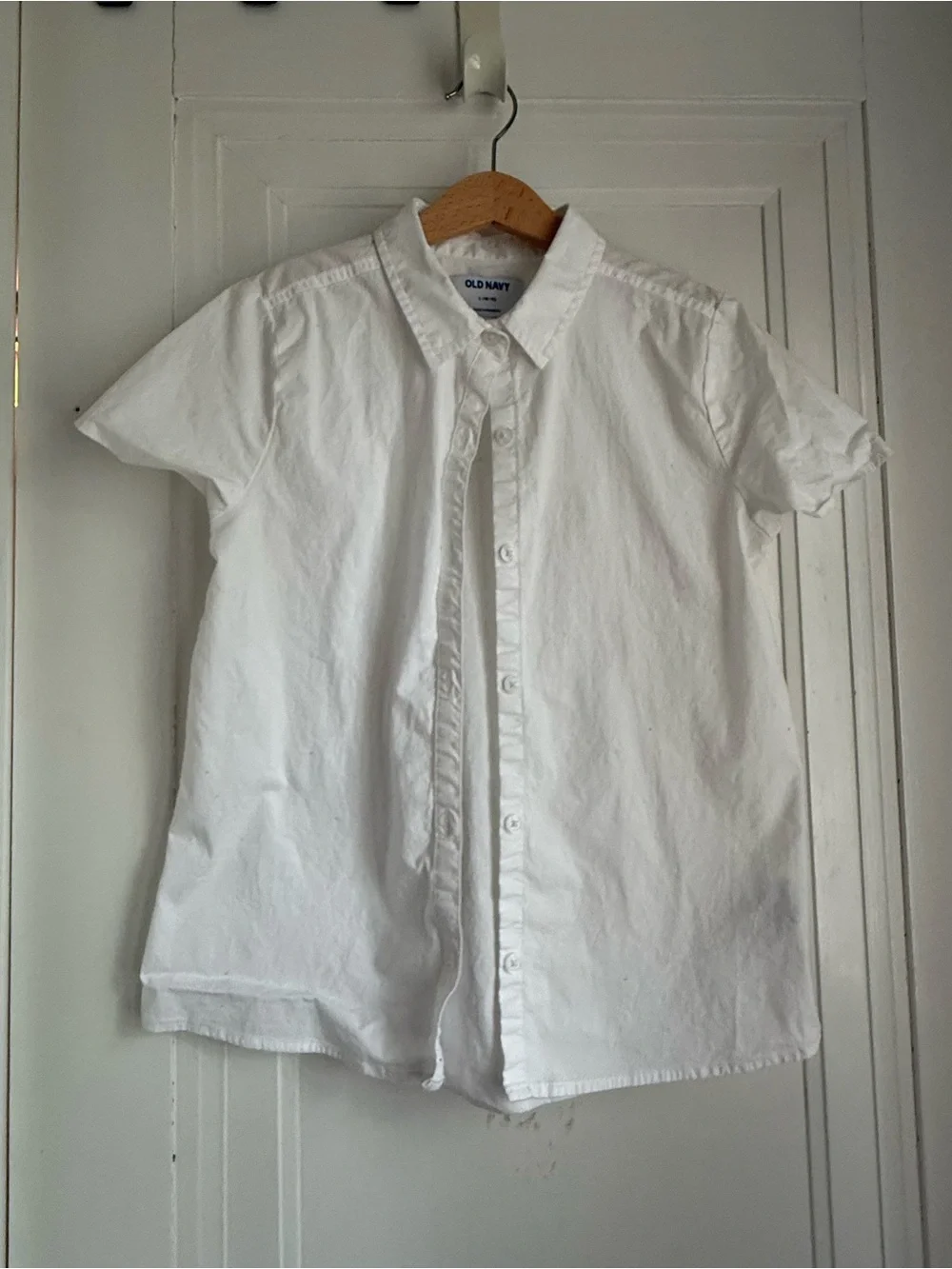 Kids Classic White Short-Sleeve button down Shirt